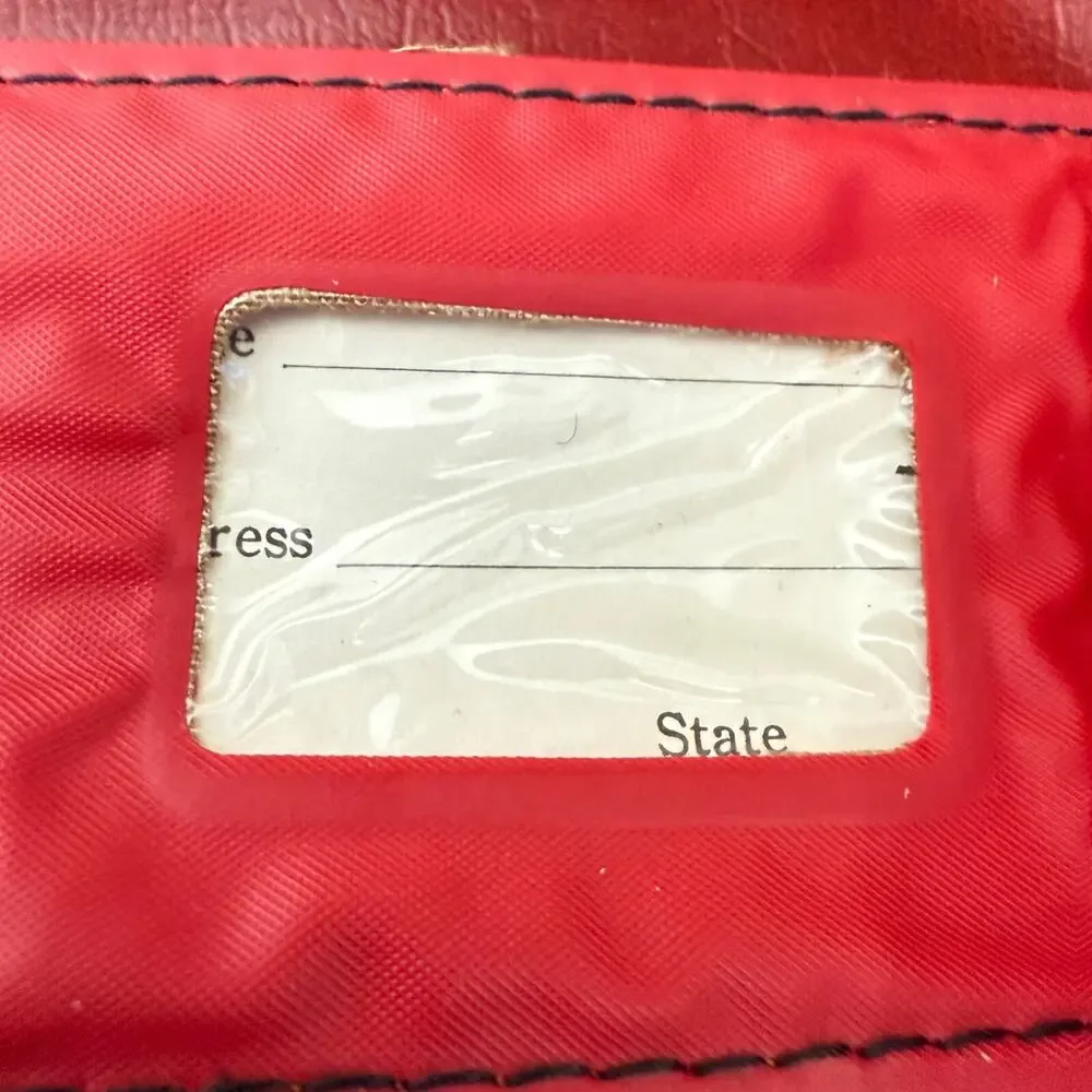 Sears Vtg Garment Bags Set of 2 Red & Beige Zipper Closure 41